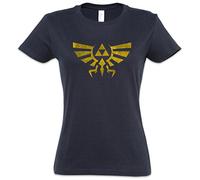 Urban Backwoods Triforce Vintage Logo Women T-Shirt Blue Size M