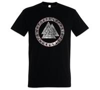 Urban Backwoods Valknut Runes Men T-Shirt Black Size L
