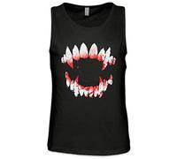 Urban Backwoods Vampire Dentition Men Tank Top Training Gym Vest Shirt Black Size L