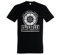 Urban Backwoods Vintage Aperture Science Innovators Men T-Shirt Black Size 5XL
