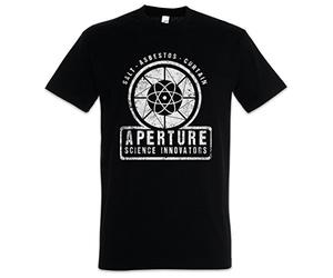 Urban Backwoods Vintage Aperture Science Innovators Men T-Shirt Black Size 5XL