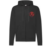 Urban Backwoods Vintage Mumm-Ra Logo Men Zipper Hoodie Hooded Sweatshirt Black Size XL