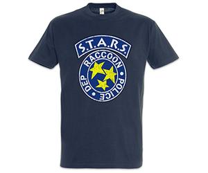 Urban Backwoods Vintage S.T.A.R.S. Logo Men T-Shirt Blue Size XL