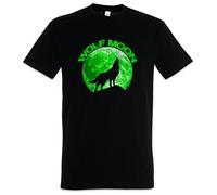 Urban Backwoods Wolf Moon Men T-Shirt Black Size XL