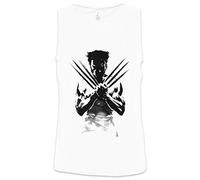 Urban Backwoods Wolverine Shadow Warrior Men Tank Top Training Gym Vest Shirt White Size L
