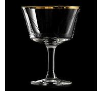 Urban Bar Retro Gold Rim Fizz Cocktail Glasses 7oz / 200ml - Set of 6 - Vintage Glassware