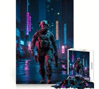 Urban Battlefield Jigsaw Puzzles 1000 Pieces Cognitive Skill Gentle Pastime Solid Lock Unique Xmas Gift (38x26cm)