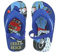 Urban Beach Boys Infants Nang Blue Sling Back FLIP Flops Beach Sandals-UK 8 (EU 25/26)