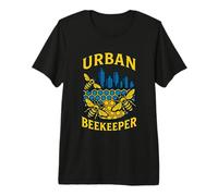 Urban Beekeeper Honeycomb City Skyline Bee Premium T-Shirt