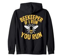 Urban Beekeeper If I Run Funny Beekeeping Zip Hoodie
