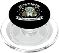 Urban Beekeeper Sustainability Harvest Protect Thrive Emblem PopSockets PopGrip for MagSafe