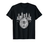 Urban Beekeeping City Beekeeper Beehive Skyline Bee T-Shirt