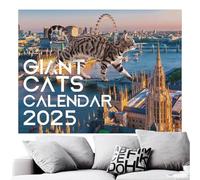 Urban Big Cat Wall Calendar 2025, 2025 Cat Monthly Wall Calendar, Funny Wall Calendar, 12 Month Hangings Cats Rule The Earth Family Planner For Home Business School