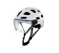 Urban bike helmet Cairn QUARTZ VISOR (MAT METALLIC WHITE)
