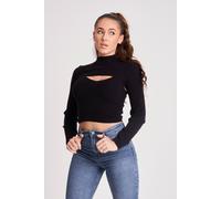 Urban Bliss 2In1 Long Sleeve Crop Jumper & Vest Set In Black Black 14