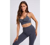 Urban Bliss Acid Padded Strappy Sports Bra In Grey Grey S