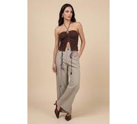 Urban Bliss Belted Barrel Leg Trouser Grey - 12