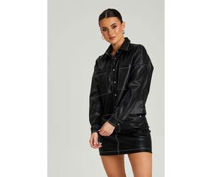 Urban Bliss Black Boss PU Shirt - 8