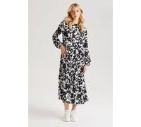 Urban Bliss Black Stencil Floral Smock In White White 12
