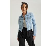 Urban Bliss Bleach Raw Hem Denim Jacket - 18