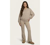 Urban Bliss Bomber Jacket And Flare Jogger Set Oatmeal - sM/L
