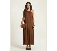 Urban Bliss Braided Neck Trim Maxi Dress Tan - 18