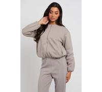 Urban Bliss Bubble Hem Jersey Jacket In Grey Grey