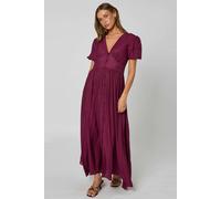 Urban Bliss Burgundy Button Front Maxi Dress - 10