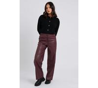 Urban Bliss Burgundy Elasticated Wide Leg Trouser - 8
