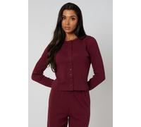 Urban Bliss Burgundy Long Sleeved Button Front Top - 8
