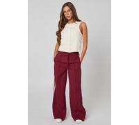 Urban Bliss Burgundy Tapered Wide Leg Trouser - 8