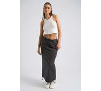 Urban Bliss Charcoal Parachute Midi Skirt - 8