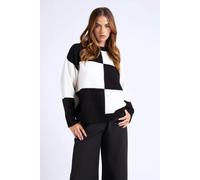 Urban Bliss Col Block Exposed Seam Jumper - M