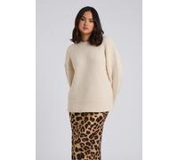 Urban Bliss Cream Wool Blend Crew Neck Jumper - S