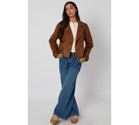 Urban Bliss Cropped Suede Trench In Chocolate Chocolate 8