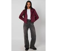 Urban Bliss Cropped Suede Trench In Plum Plum 10