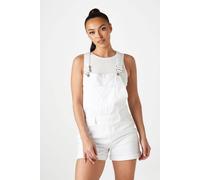 Urban Bliss Dungaree Short In White White