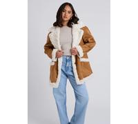 Urban Bliss Faux Suede Bonded Mid Length Jacket - 10