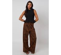 Urban Bliss Faux Suede Wide Leg Trouser In Brown Brown