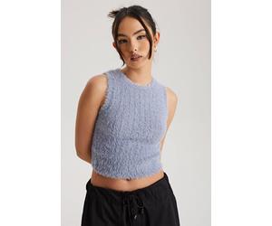 Urban Bliss Fluffy Racer Vest In Lavender Lavender