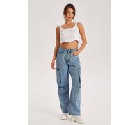 Urban Bliss Frankie Cargo Jeans In Blue Blue 8