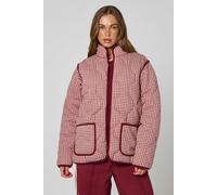 Urban Bliss Gingham Quilted Coat - 12