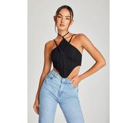 Urban Bliss Halter Corset Top In Black Black
