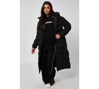 Urban Bliss Heat Seal Maxi Puffer Coat In Black Black 16