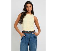 Urban Bliss Lemon Sleeveless Button Front Top - 8