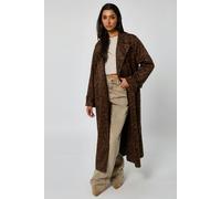Urban Bliss Leopard Faux Suede Trench Coat - 12