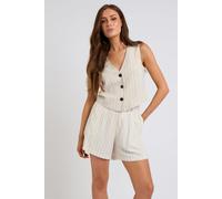 Urban Bliss Linen-Blend Pinstripe Waistcoat - 12