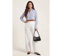 Urban Bliss Linen Blend Wide Leg Trouser - White - 12
