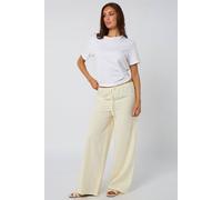 Urban Bliss Linen-Look Elasticated Wide Leg Trouser In Yellow Yellow 14