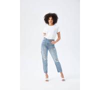 Urban Bliss Lola Ripped Mom Jean In Blue Blue 10
